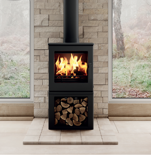 4.3kW Woodpecker WP4LS Woodburning Stove with Log Store